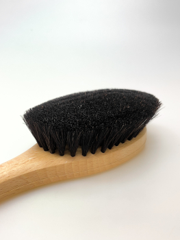 Haarbürste oval mit Stiel, 22 cm / Rosshaar
